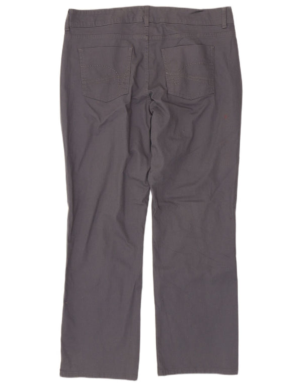 Lee Womens Straight Casual Trousers US 18 2XL W38 L31 Grey Cotton