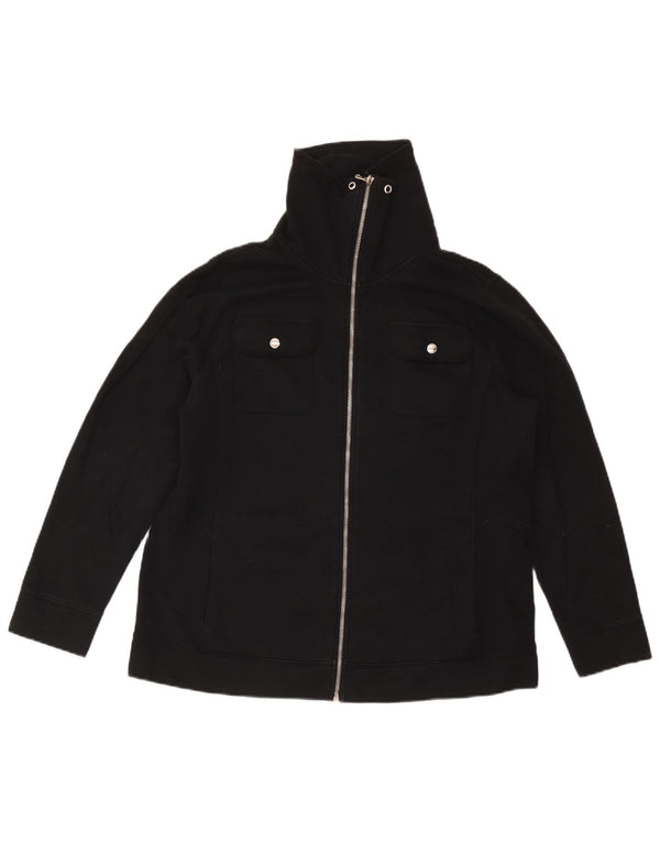 Ralph Lauren Womens Tracksuit Top Jacket UK 18 XL Black Cotton