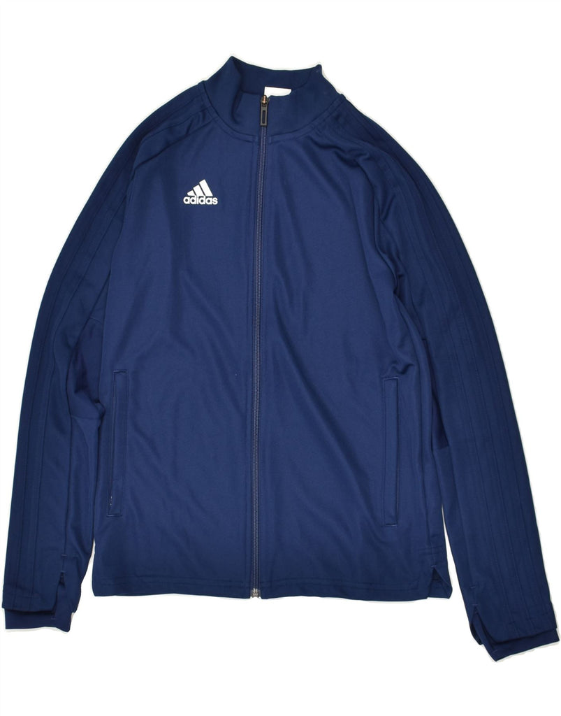 ADIDAS Boys Tracksuit Top Jacket 11-12 Years Navy Blue Polyester | Vintage Adidas | Thrift | Second-Hand Adidas | Used Clothing | Messina Hembry 