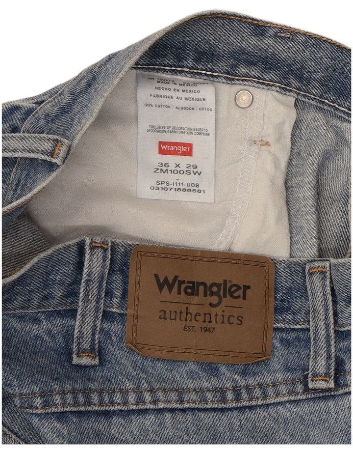 Wrangler Mens Straight Jeans W36 L29 Blue Cotton