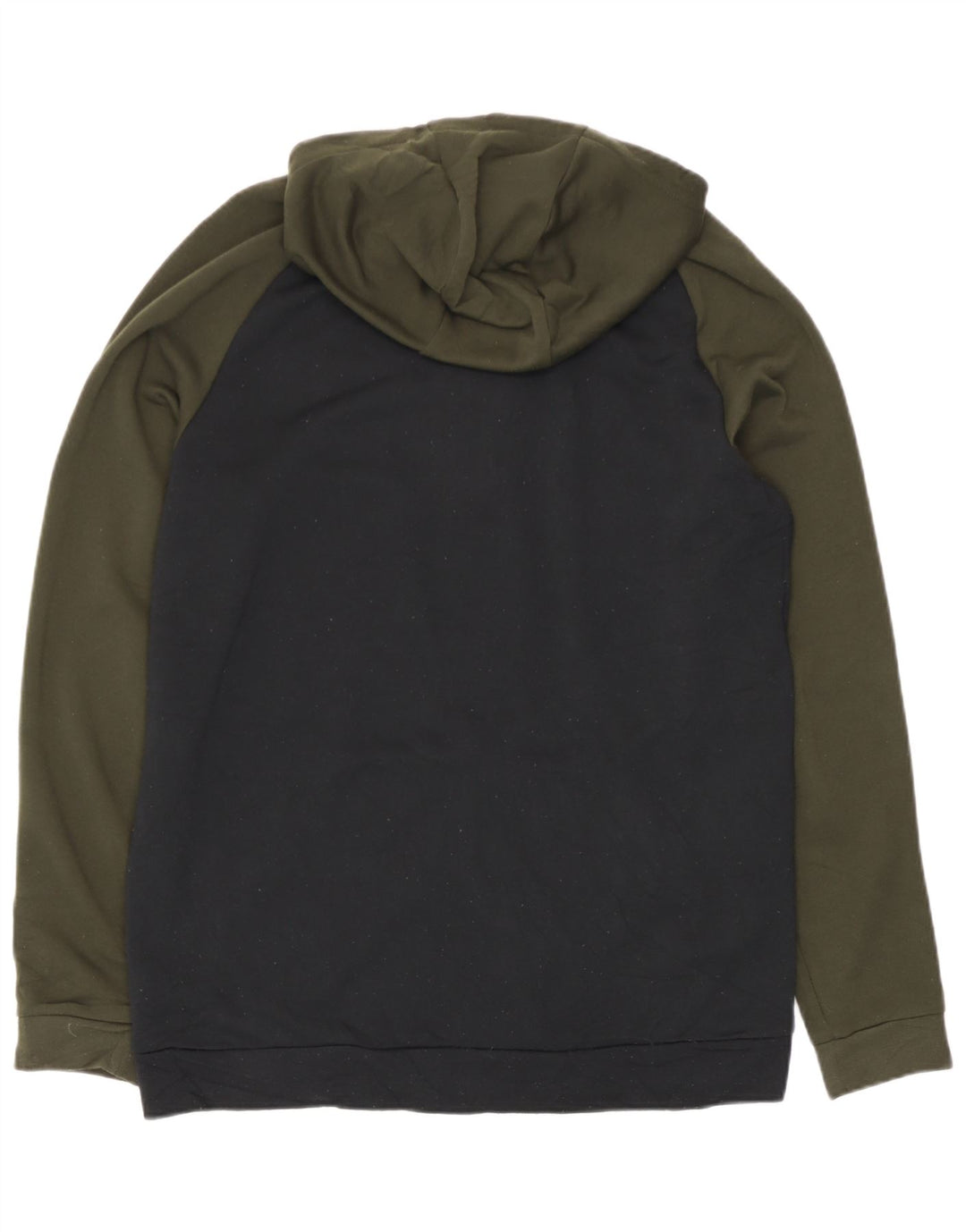 Nike Mens Zip Hoodie Sweater Large Black Colourblock Polyester