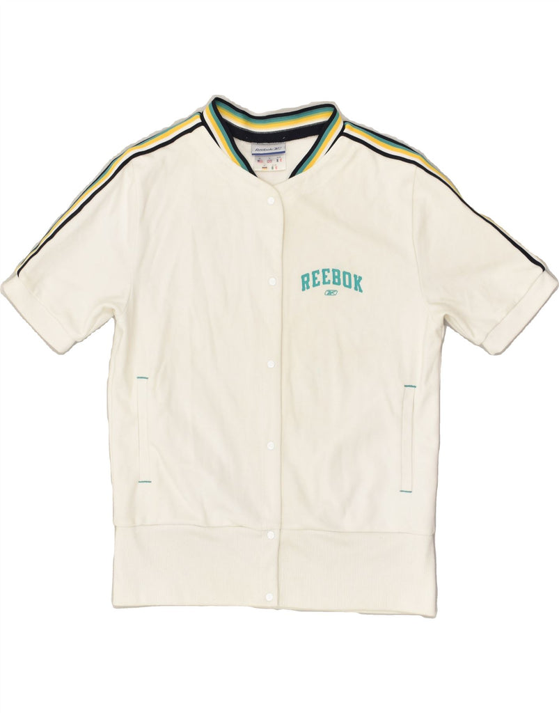 REEBOK Boys Short Sleeve Tracksuit Top Jacket 15-16 Years White | Vintage Reebok | Thrift | Second-Hand Reebok | Used Clothing | Messina Hembry 