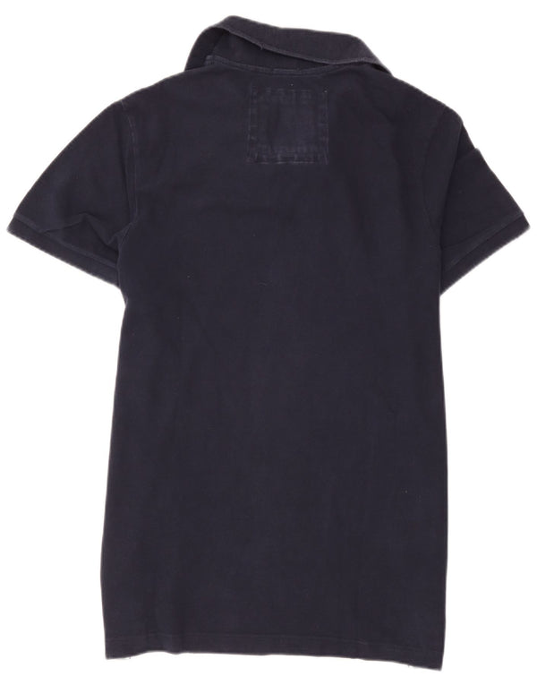 Abercrombie & Fitch Mens Muscle Polo Shirt 2XL Navy Blue Cotton