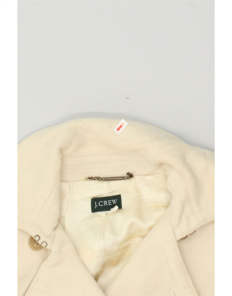 J. CREW Womens Pea Coat UK 12 Medium Off White Wool | Vintage J. Crew | Thrift | Second-Hand J. Crew | Used Clothing | Messina Hembry 