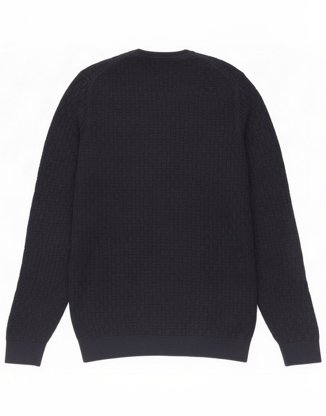 Massimo Dutti Mens Crew Neck Jumper Sweater Medium Navy Blue Cotton