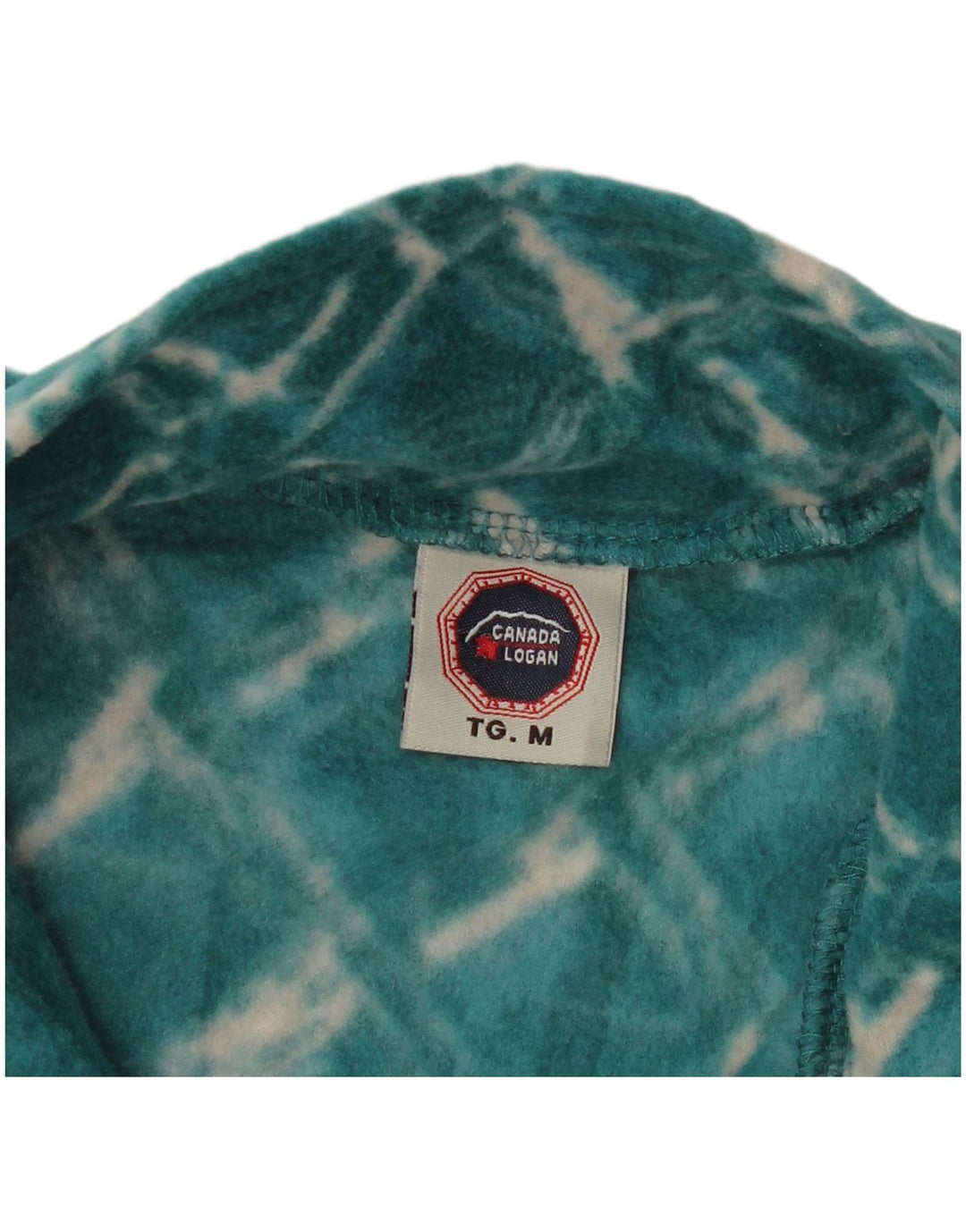 CANADA LOGAN Womens Fleece Jacket UK 14 Medium Green Check Polyester