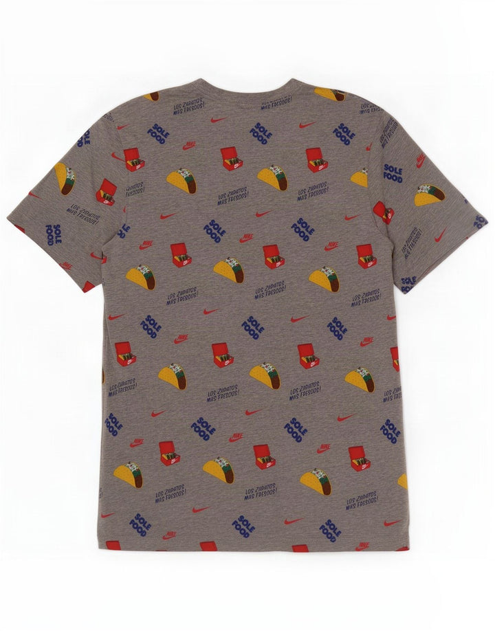 Nike Mens Graphic T-Shirt Top Medium Grey Cotton
