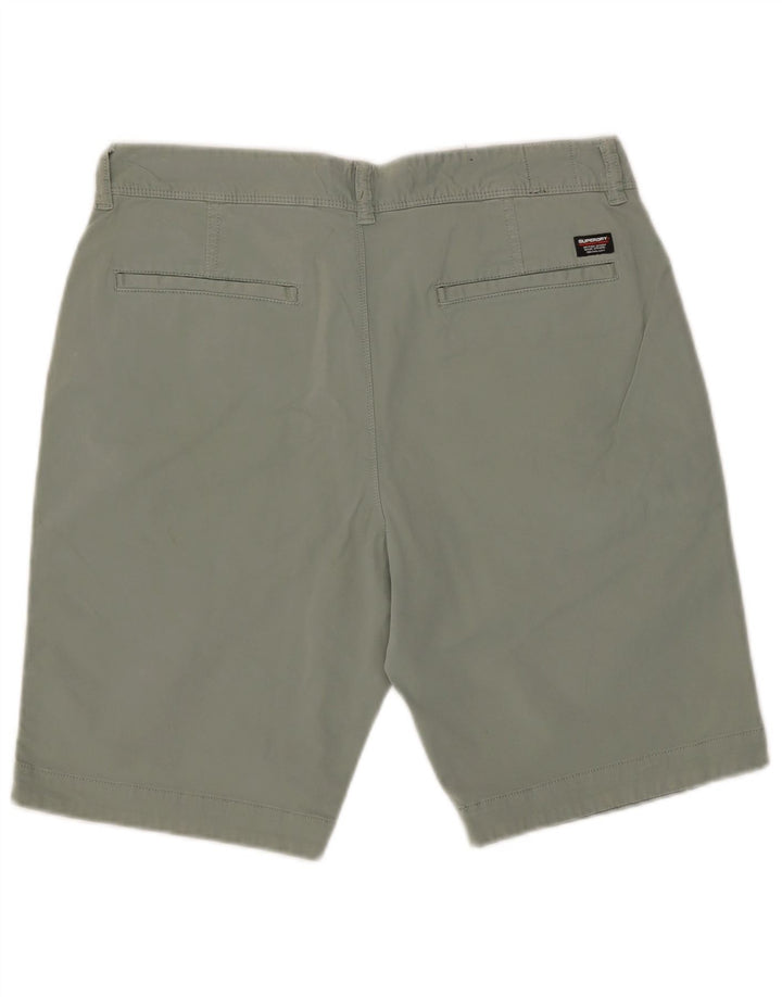 Superdry Mens Slim Fit Chino Shorts W32 Medium Green Cotton