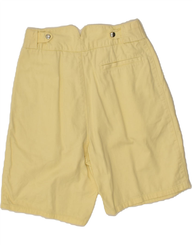 BENETTON Womens High Waist Casual Shorts IT 46 Large W26 Yellow | Vintage Benetton | Thrift | Second-Hand Benetton | Used Clothing | Messina Hembry 