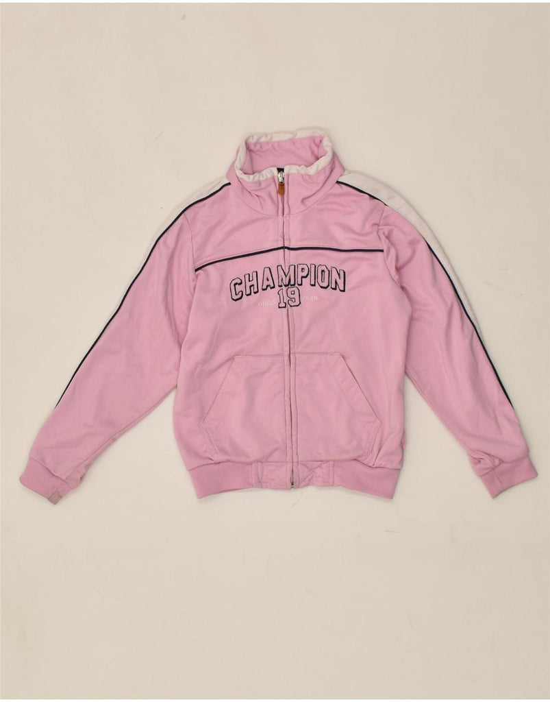 CHAMPION Girls Graphic Tracksuit Top Jacket 5-6 Years XS  Pink Polyester | Vintage Champion | Thrift | Second-Hand Champion | Used Clothing | Messina Hembry 