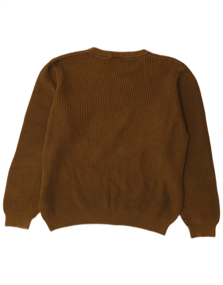 Timberland Mens Crew Neck Jumper Sweater Large Khaki Cotton
