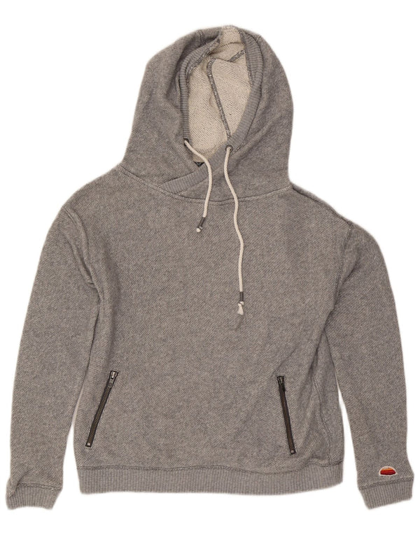 Roxy Womens Hoodie Jumper UK 14 Medium Grey