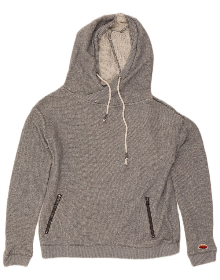 Roxy Womens Hoodie Jumper UK 14 Medium Grey