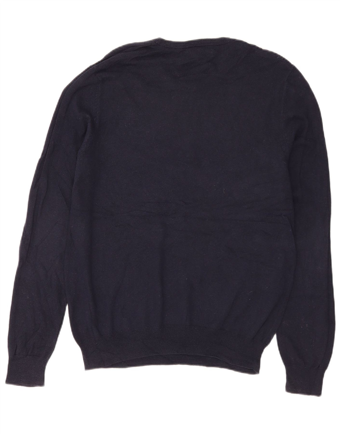 Marks & Spencer Mens Crew Neck Jumper Sweater Medium Navy Blue Cotton