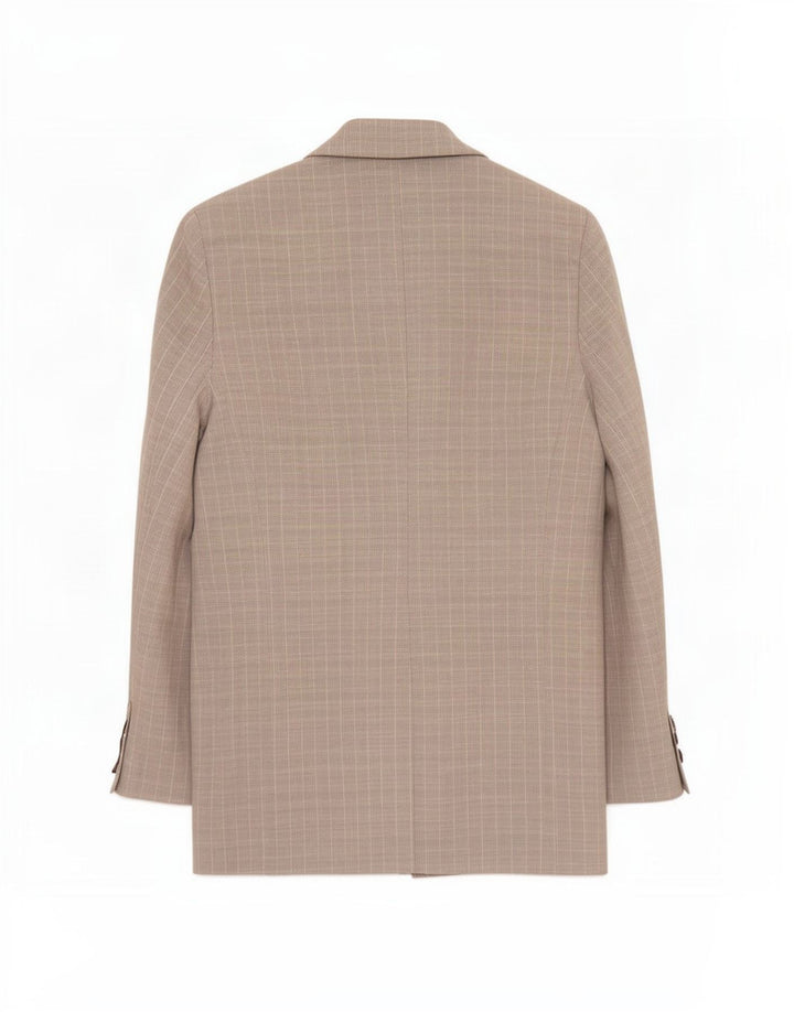 Topshop Womens Double Breasted Blazer Jacket UK 12 Medium Grey Striped