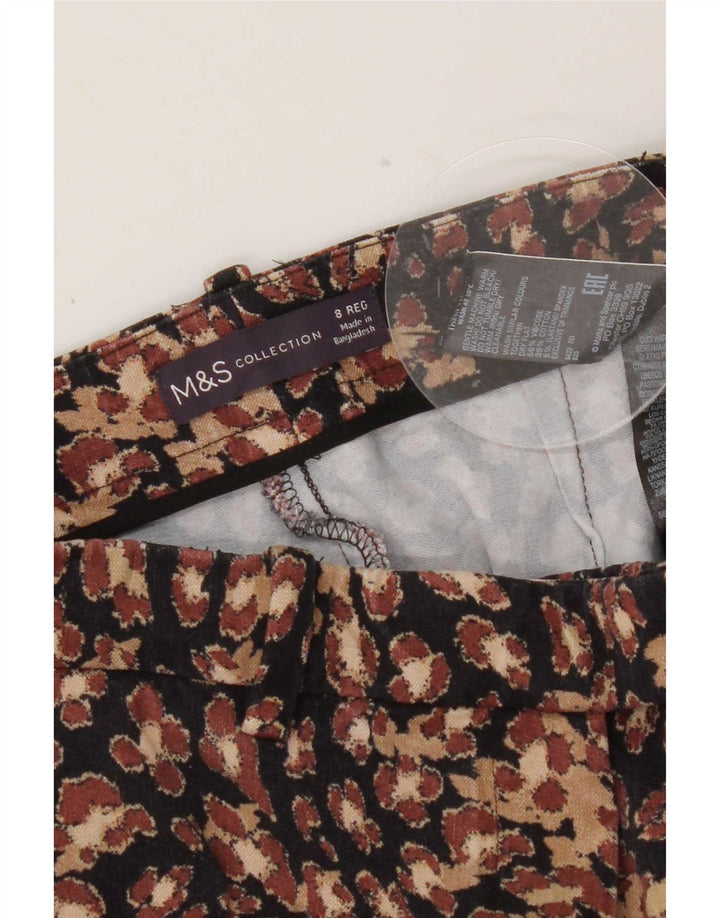 Marks & Spencer Womens Abstract Pattern Casual Trousers UK 8 Small W26 L25