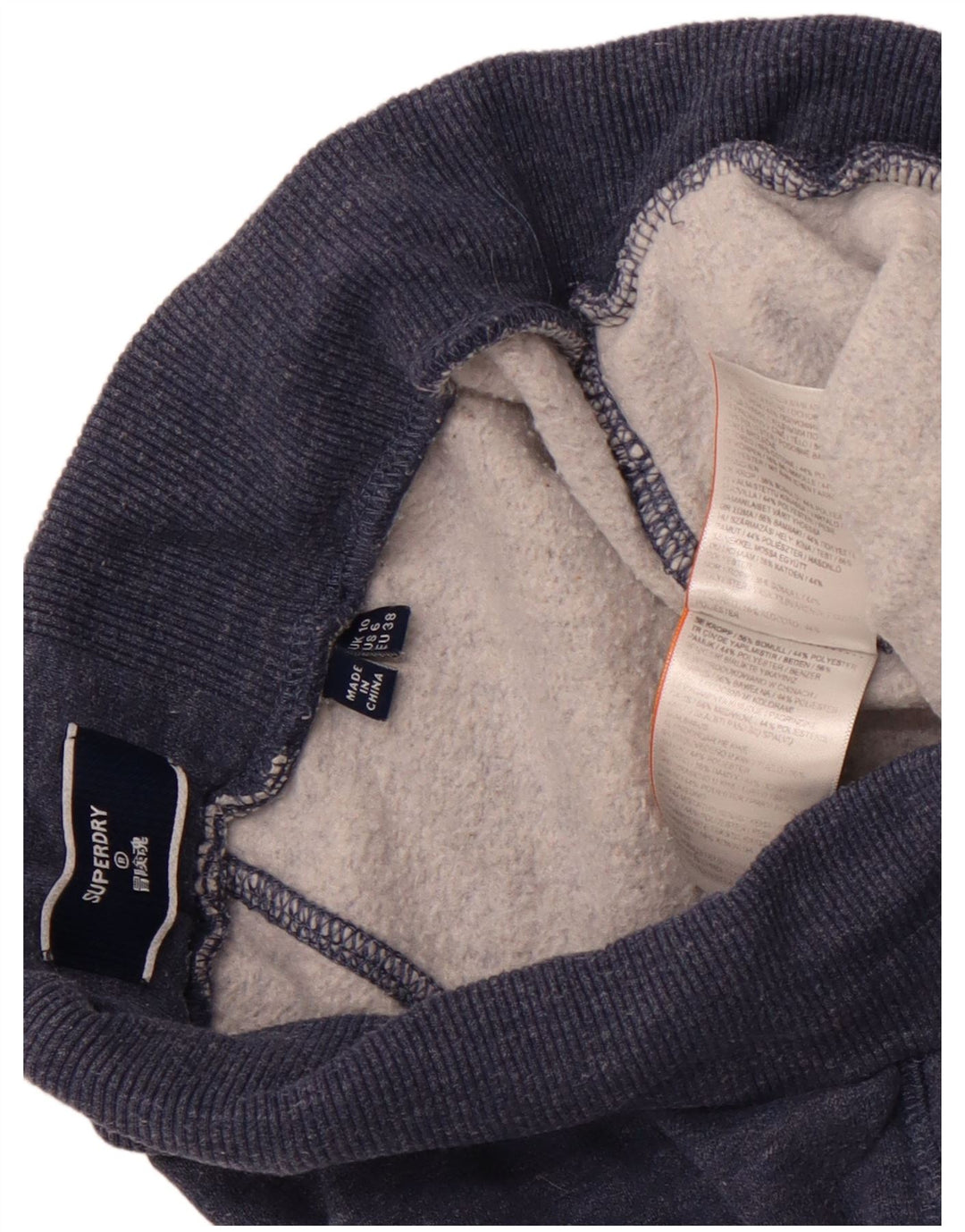 Superdry Womens Tracksuit Trousers Joggers UK 10 Small Navy Blue Flecked