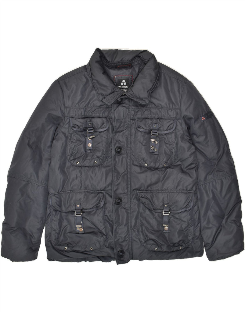 PEUTEREY Mens Windbreaker Jacket UK 42 XL Grey Nylon | Vintage PEUTEREY | Thrift | Second-Hand PEUTEREY | Used Clothing | Messina Hembry 