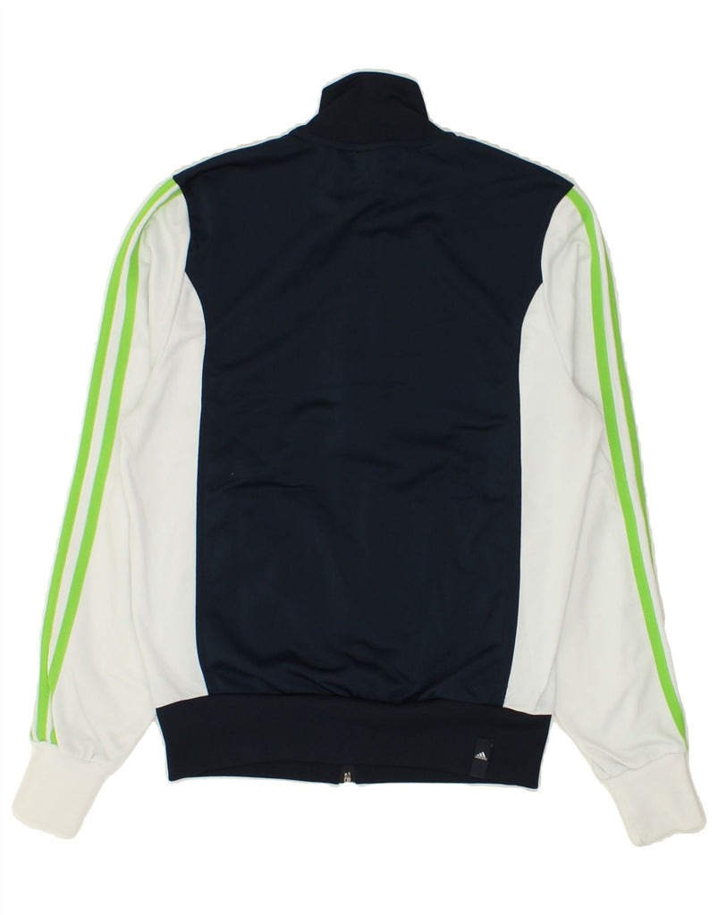 ADIDAS Mens Tracksuit Top Jacket UK 34/36 Small Navy Blue Colourblock | Vintage Adidas | Thrift | Second-Hand Adidas | Used Clothing | Messina Hembry 