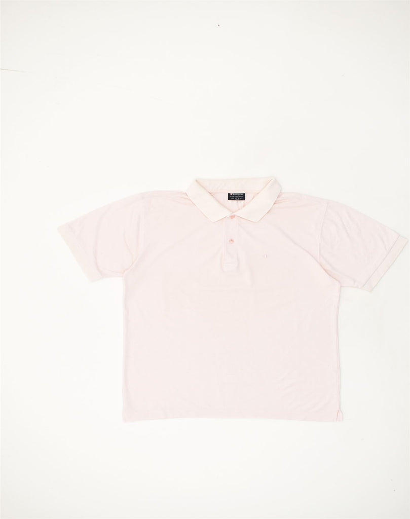 CHAMPION Mens Polo Shirt Large Pink Cotton | Vintage Champion | Thrift | Second-Hand Champion | Used Clothing | Messina Hembry 