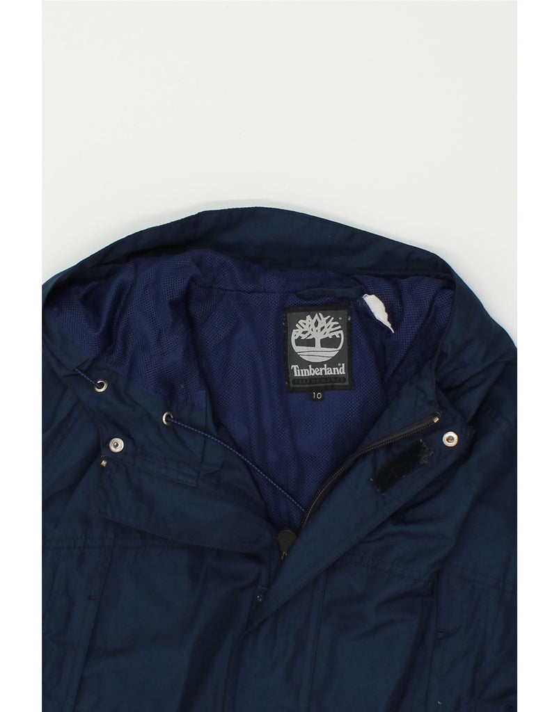 TIMBERLAND Boys Hooded Rain Jacket 9-10 Years Navy Blue Polyester | Vintage Timberland | Thrift | Second-Hand Timberland | Used Clothing | Messina Hembry 