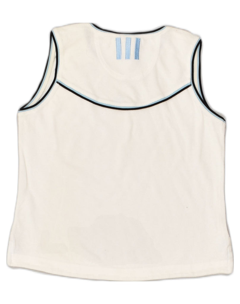 ADIDAS Girls Vest Top 11-12 Years White Cotton | Vintage Adidas | Thrift | Second-Hand Adidas | Used Clothing | Messina Hembry 