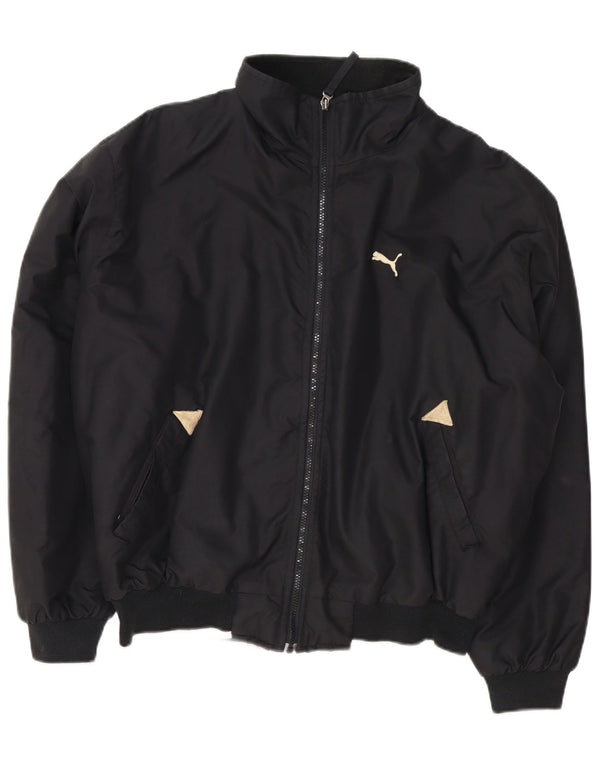 Puma Mens Loose Fit Bomber Jacket UK 38 Medium Black