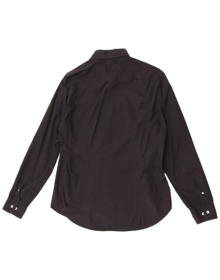 Marina Yachting Mens Shirt Size 42 Large Black Cotton