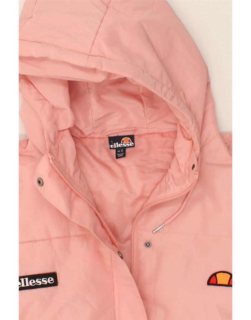 ELLESSE Womens Hooded Padded Jacket UK 12 Medium Pink Polyester | Vintage Ellesse | Thrift | Second-Hand Ellesse | Used Clothing | Messina Hembry 