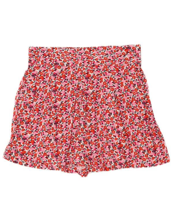 Marks & Spencer Womens High Waist Shorts UK 10 Small W32 Pink Floral