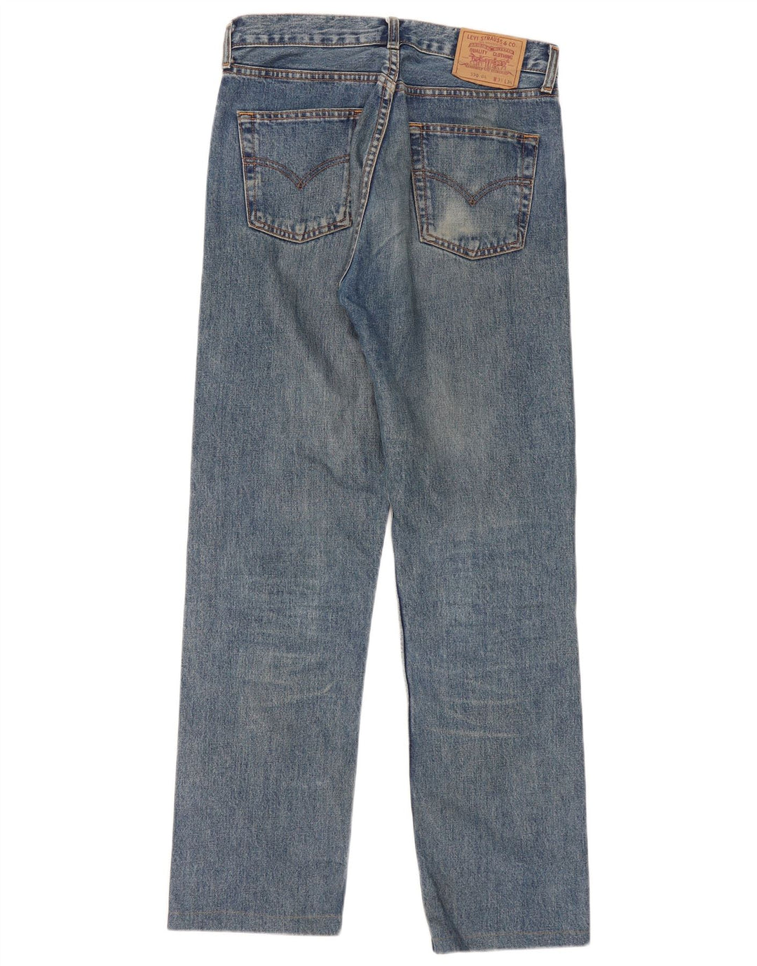 Levi's Womens 590 Straight Jeans W31 L32 Blue Cotton