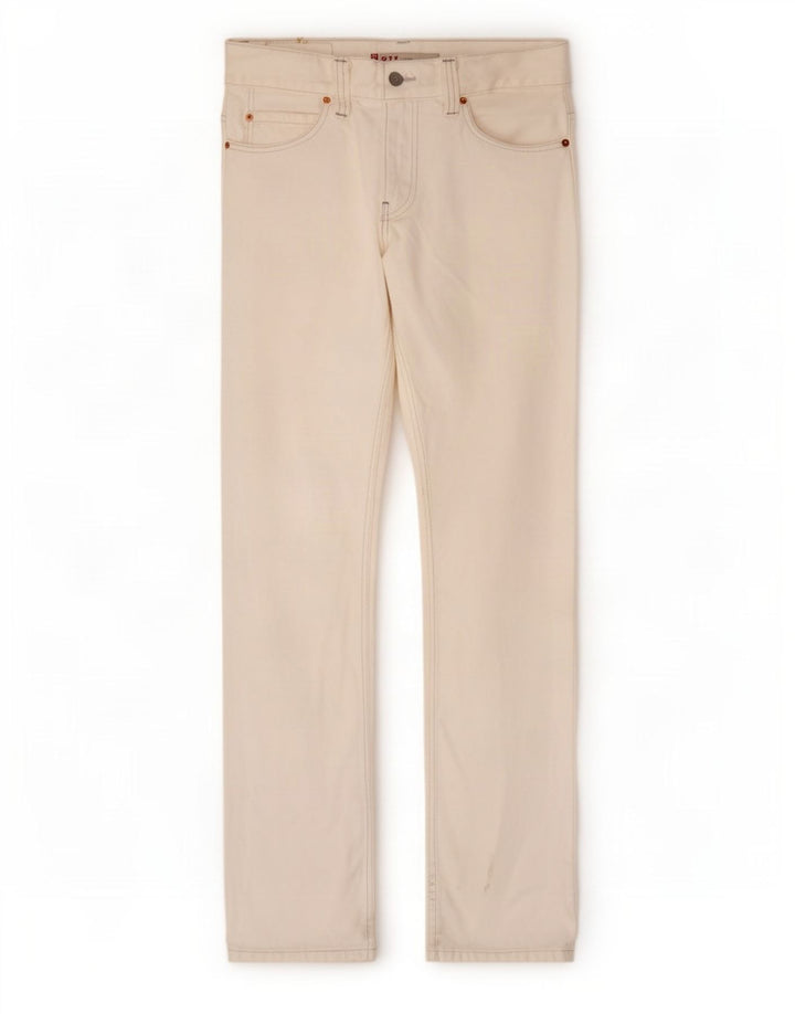 Levi's Womens 511 Slim Jeans W33 L34 White Cotton