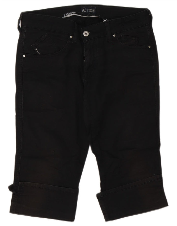 Armani Womens Capri Jeans W29 Medium Black Cotton