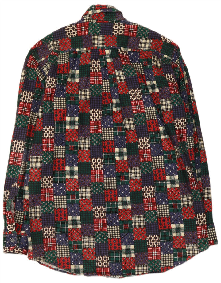 Azzurra Mens Flannel Shirt Size 15 3/4 40 Medium Multicoloured Patchwork