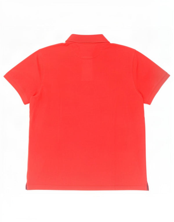 Timberland Mens Slim Fit Polo Shirt 2XL Red Cotton