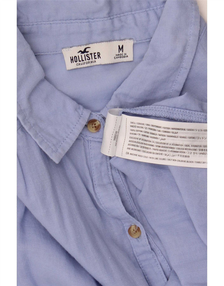 Hollister Womens Pullover Shirt UK 14 Medium Blue Cotton