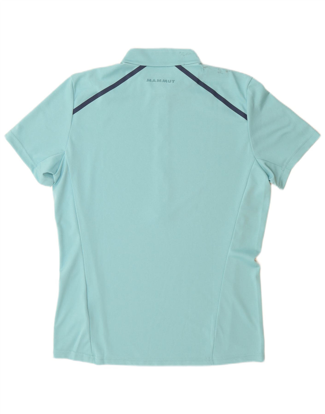 Mammut Mens Polartec Zip Neck T-Shirt Top Large Blue Polyester