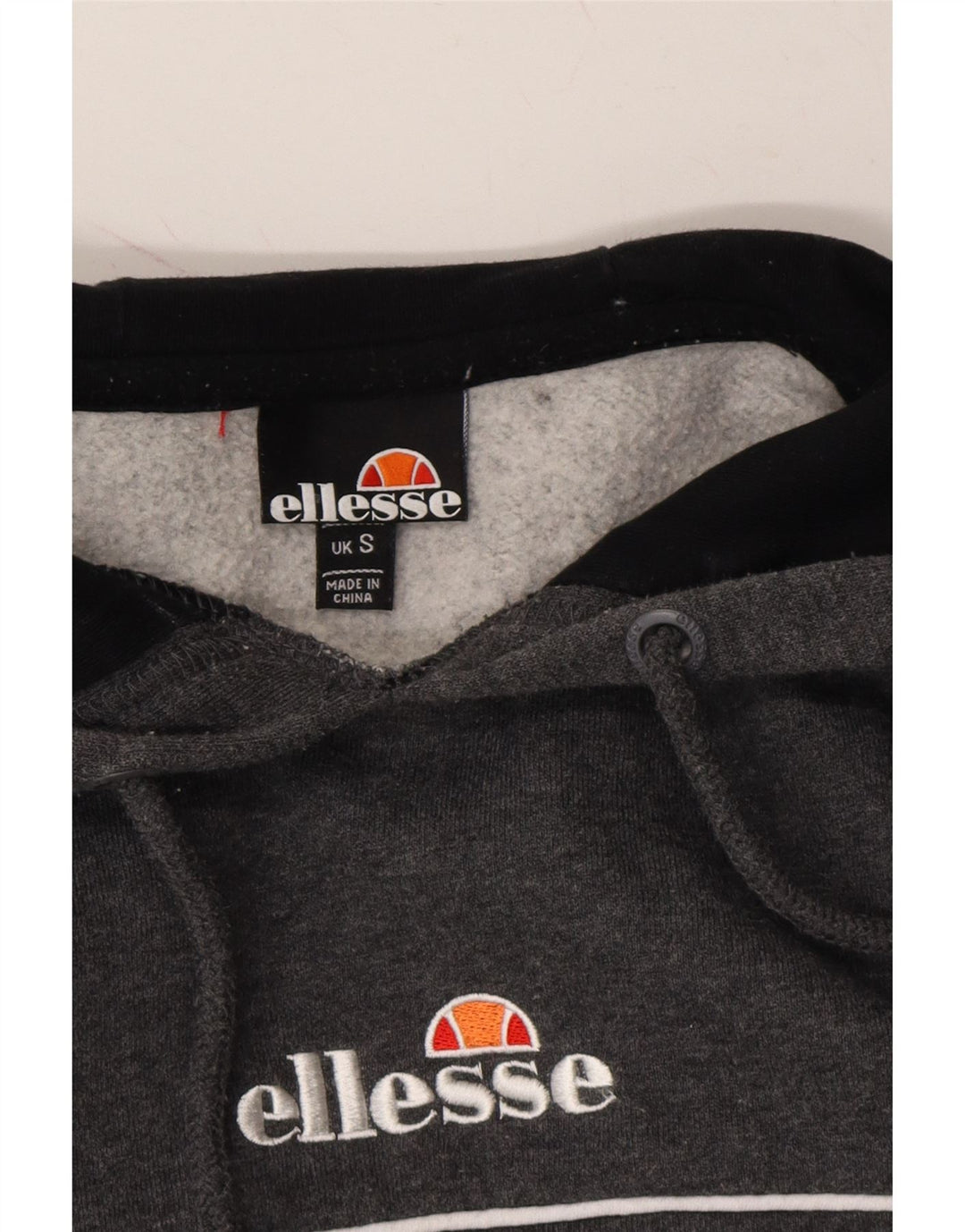ELLESSE Womens Hoodie Jumper UK 10 Small Grey Cotton Vintage Ellesse and Second-Hand Ellesse from Messina Hembry 