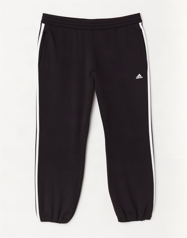 Adidas Womens Tracksuit Trousers Joggers UK 14 Large Black Polyester
