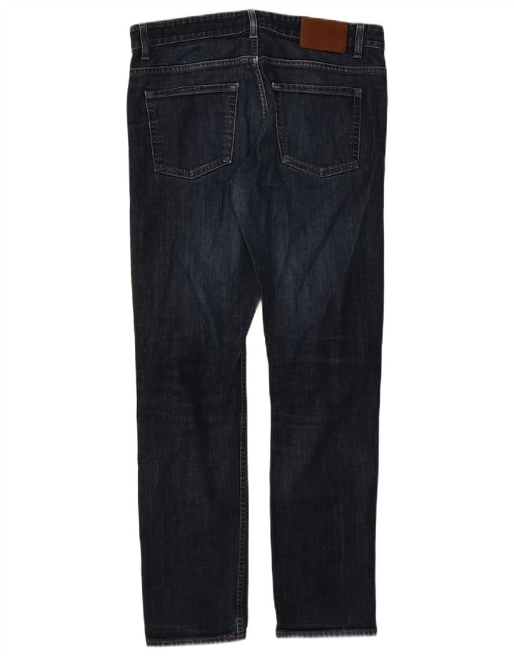 HUGO BOSS Womens Straight Jeans W33 L32  Navy Blue Cotton
