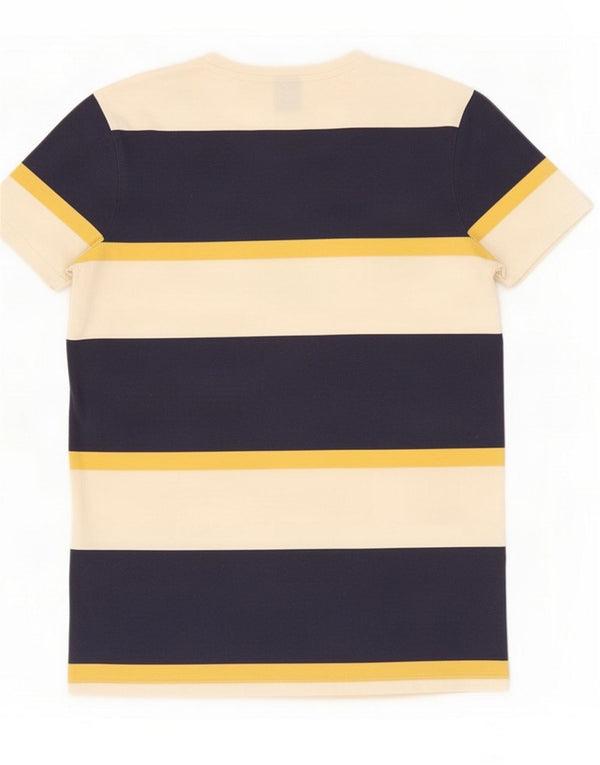 Jack & Jones Mens T-Shirt Top Small Multicoloured Striped Cotton