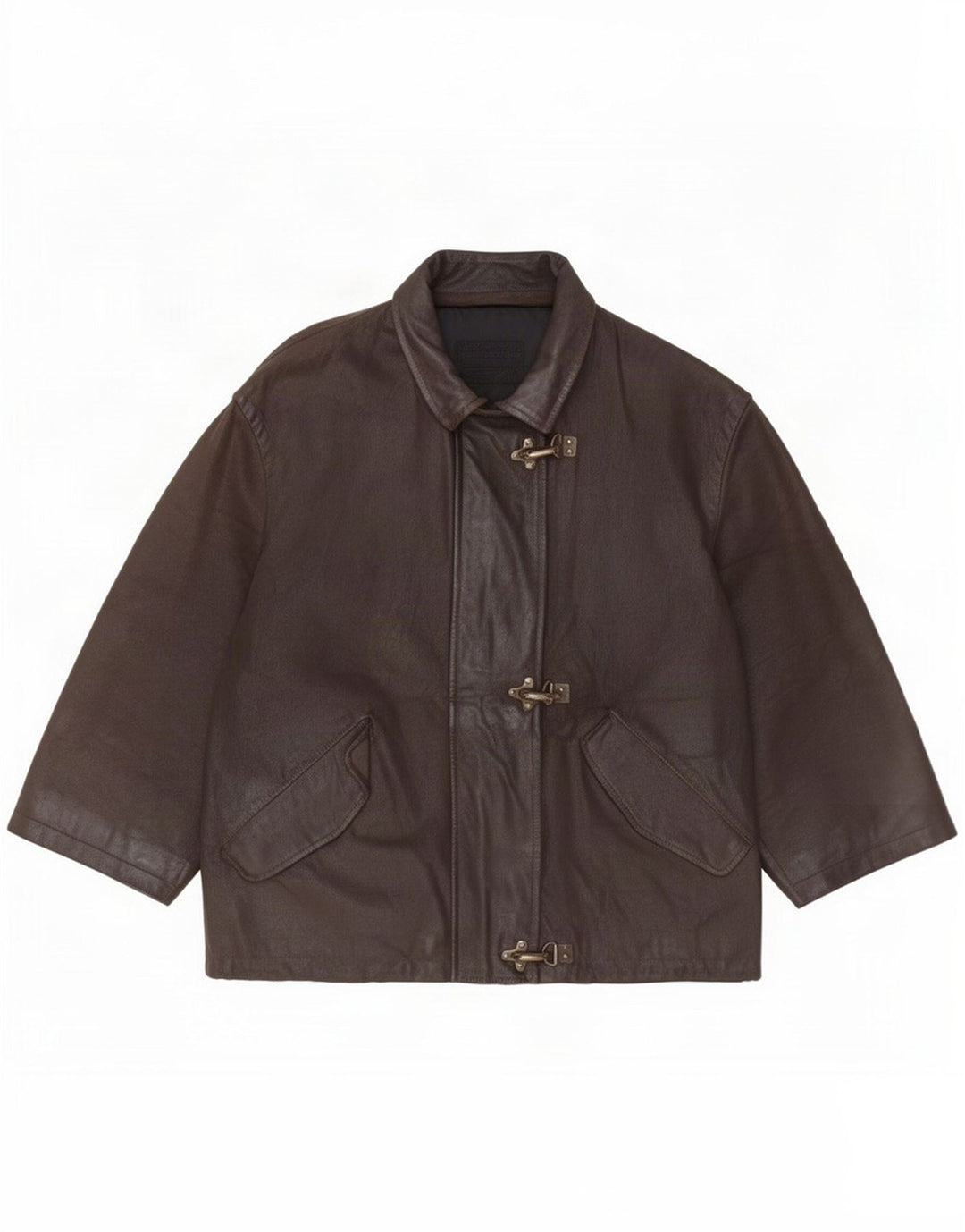 Vintage Womens Leather Jacket IT 44 Medium Brown