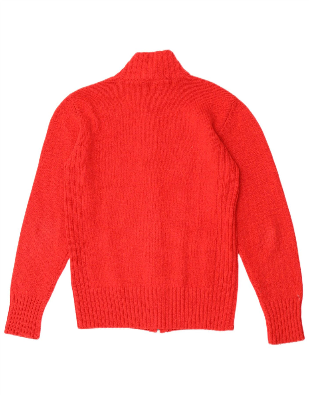 Datch Womens Graphic Cardigan Sweater UK 14 Medium Red Polyester