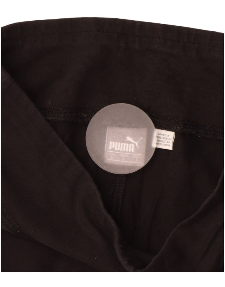 PUMA Womens Leggings UK 8 Small Black Cotton