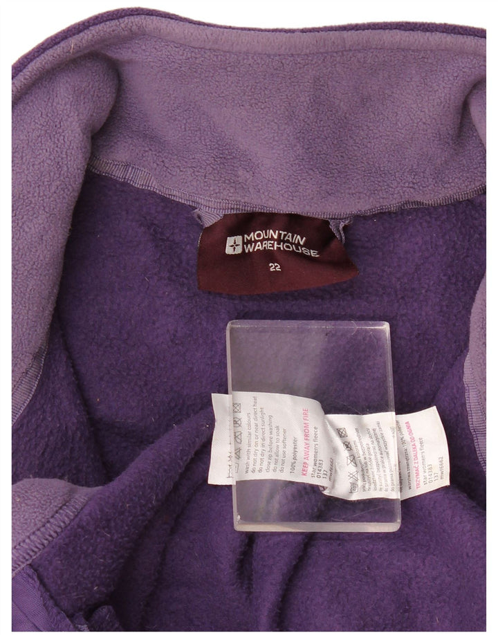 Mountain Warehouse Womens Fleece Jacket UK 22 3XL Purple Polyester