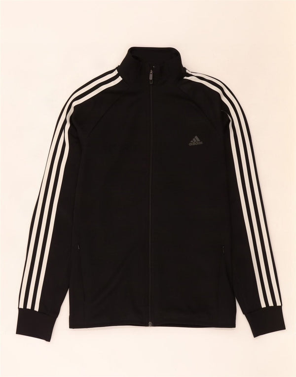 Adidas Womens Climalite Tracksuit Top Jacket UK 12/14 Medium Black