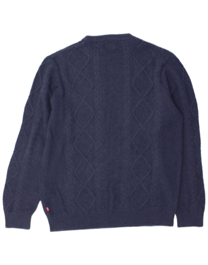 Levi's Mens Crew Neck Jumper Sweater XL Navy Blue Cotton