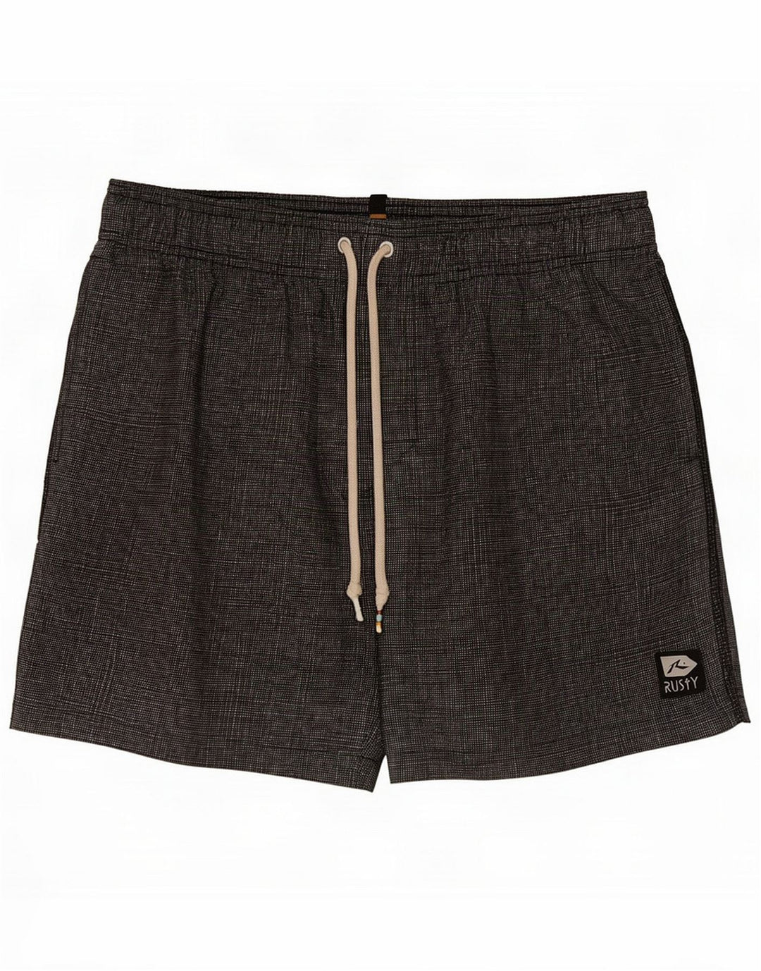 Vintage Mens Swimming Shorts Medium Black Polyester