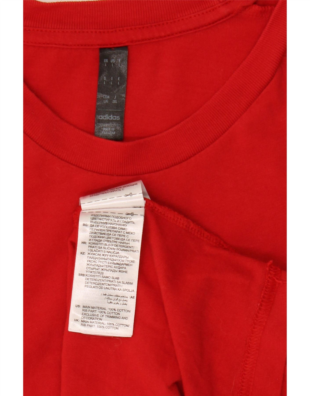 ADIDAS Mens T-Shirt Top Large Red Cotton