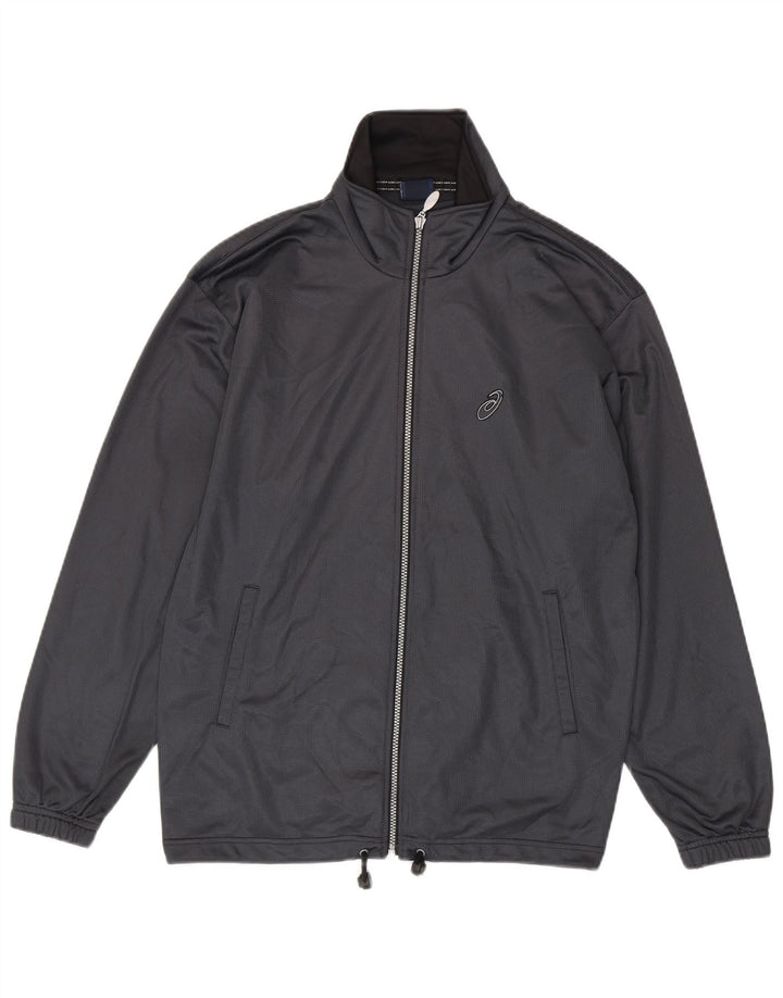 ASICS Mens Tracksuit Top Jacket Medium Grey